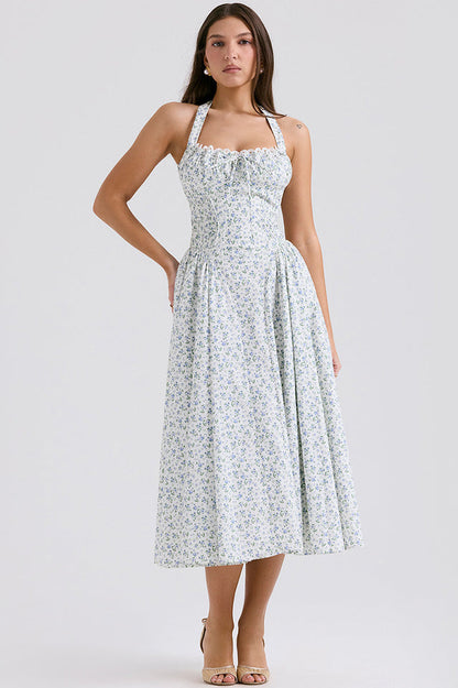 Adabella Cotton Halter Midi Elbise