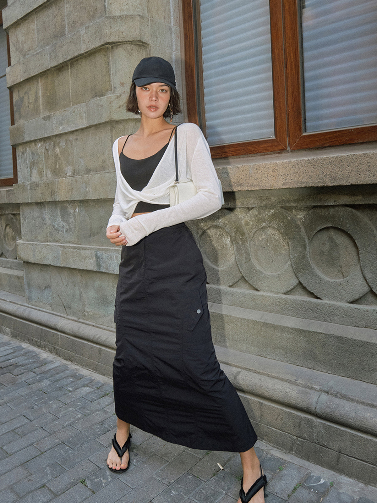 Twist Cover Up Crop Knit Üst