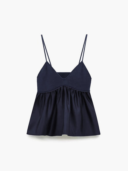 Ruffle Crop Cami Üst