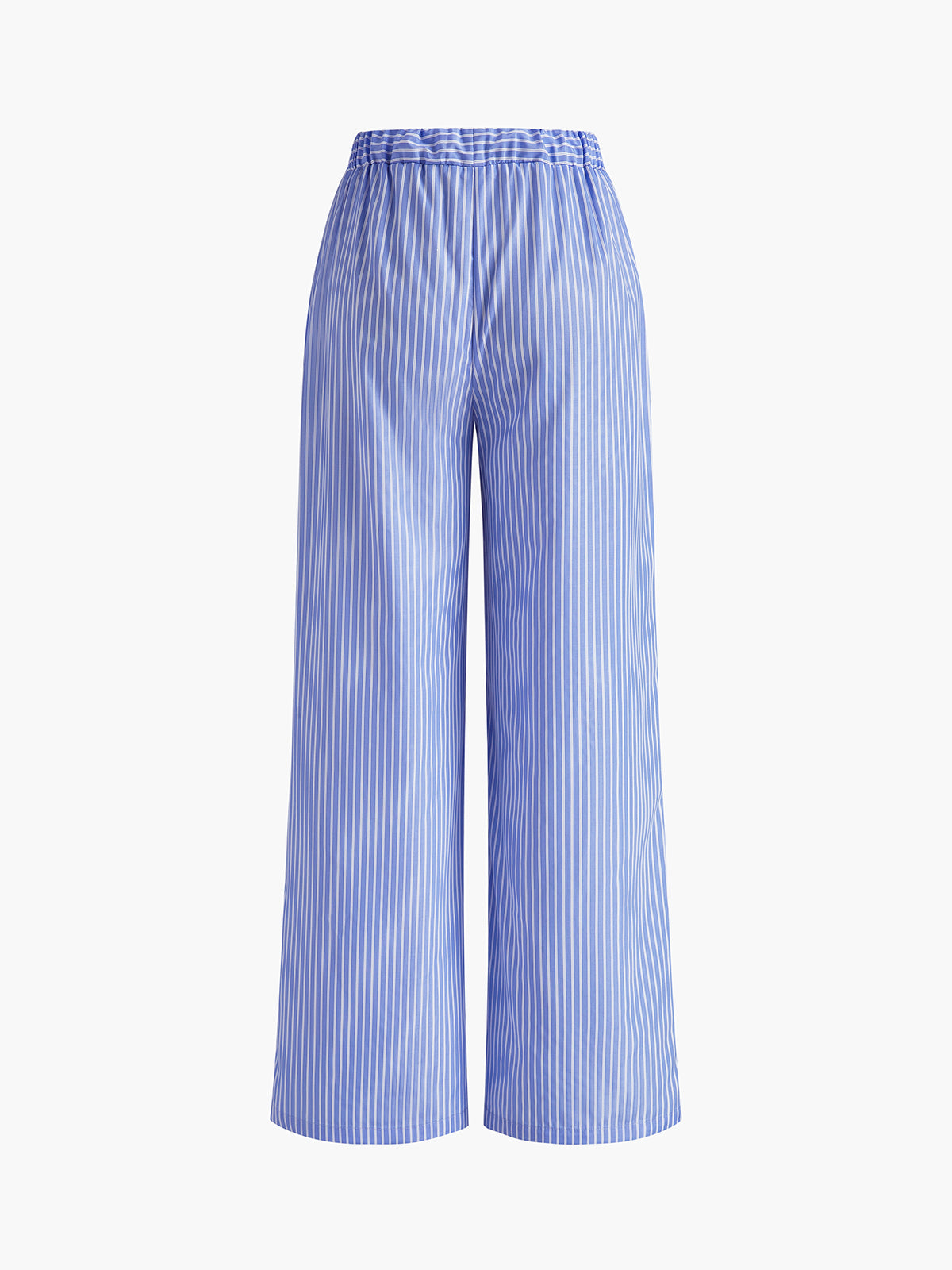 Casual Striped Wide Leg Pantolon