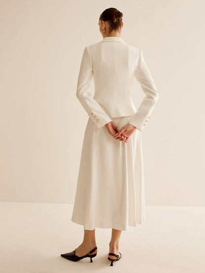Elegant Metal-Button Blazer Ceket