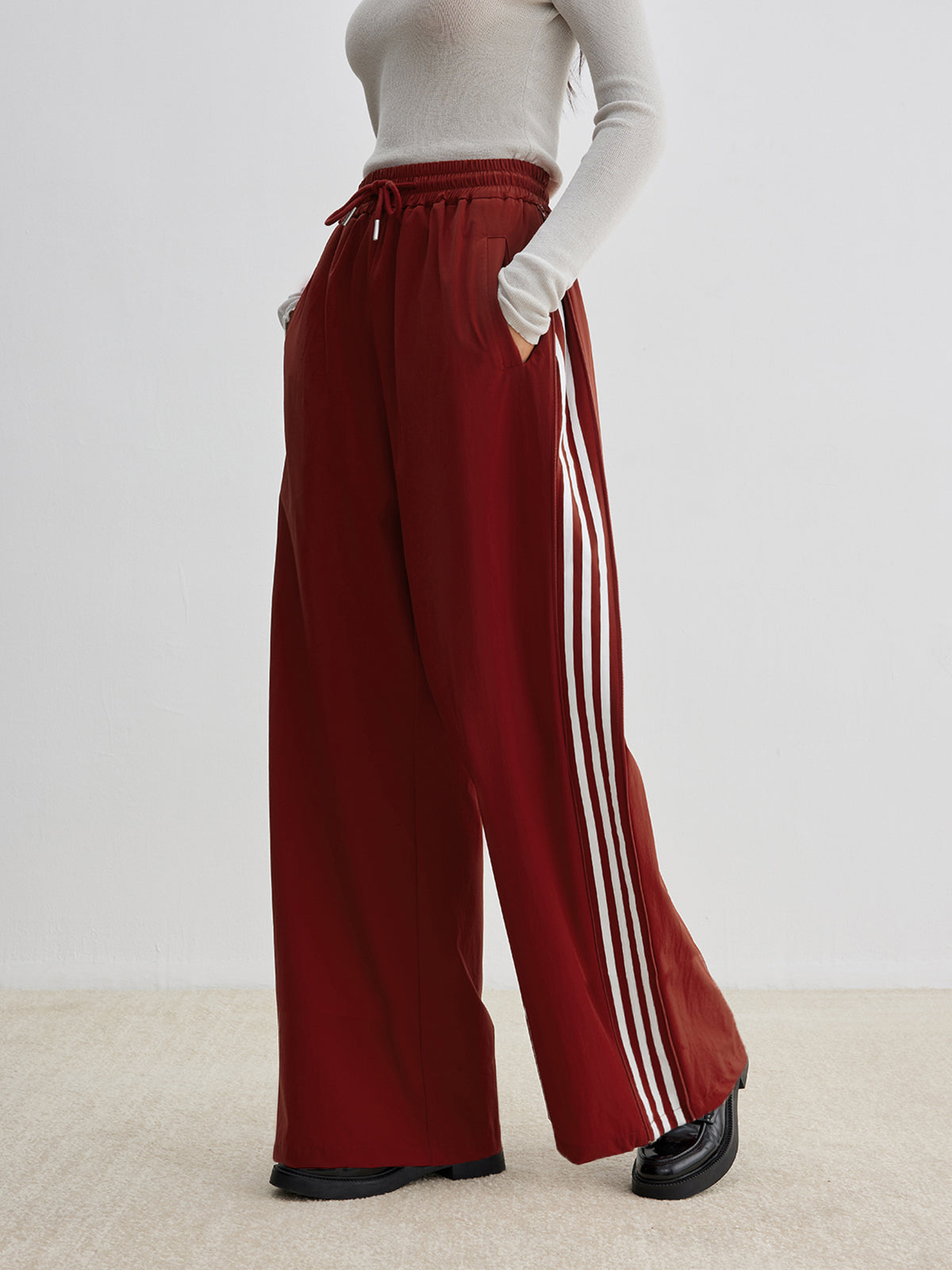 Athleisure Side Pinstripe Drawstring Pantolon