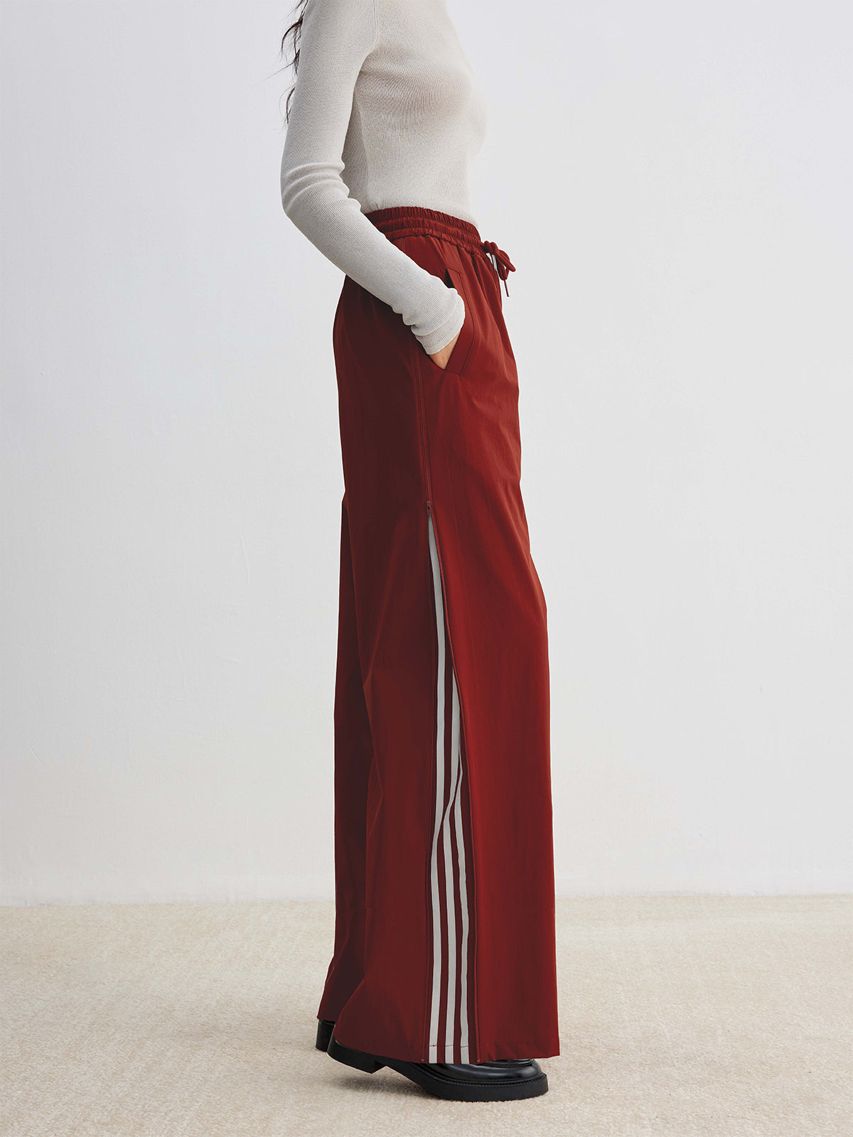 Athleisure Side Pinstripe Drawstring Pantolon