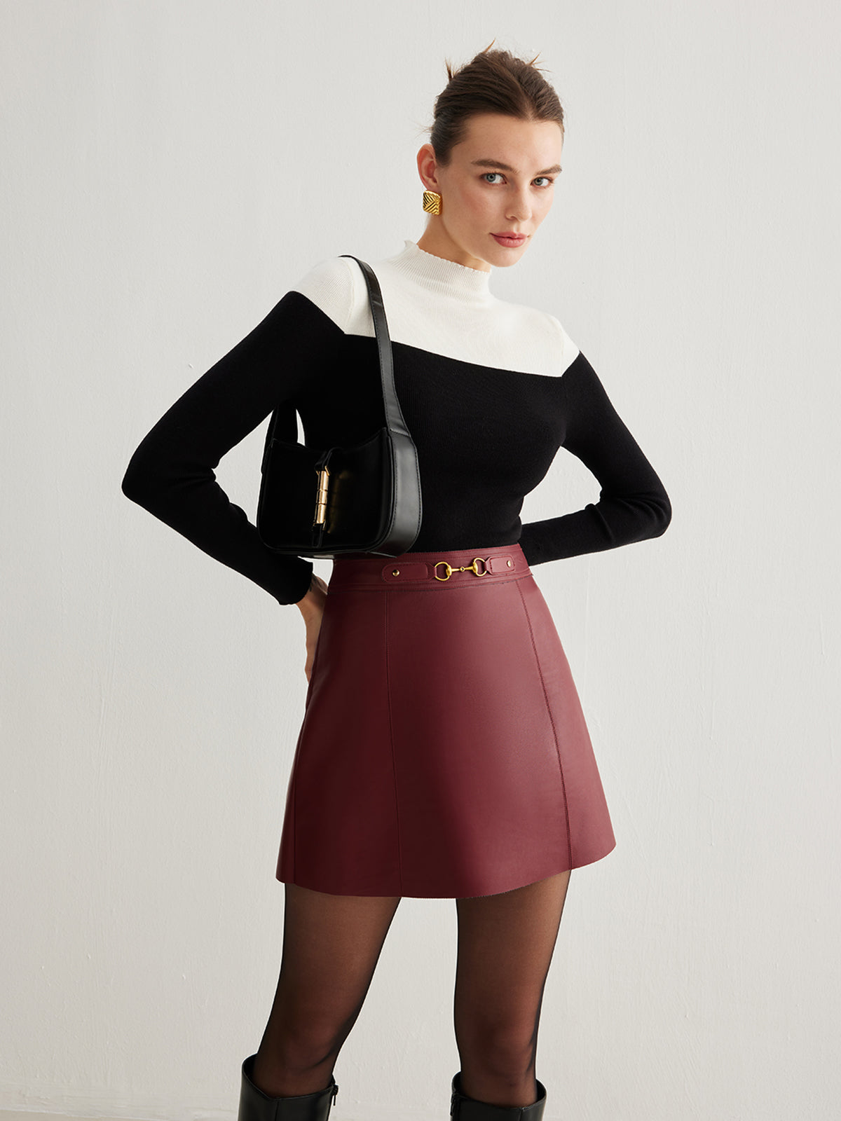 Magnet Closure Faux Leather Etek
