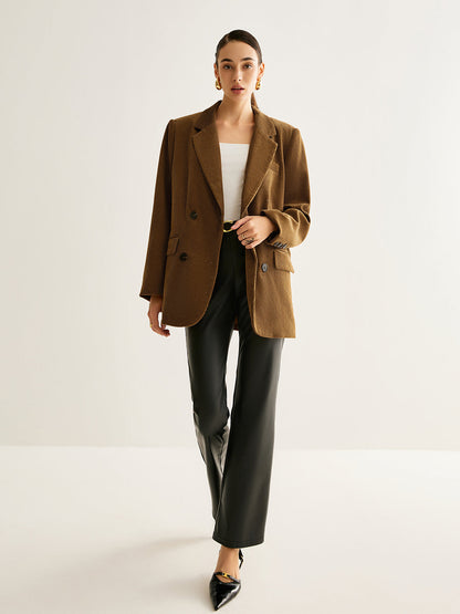 Cotton Corduroy Button Blazer Ceket