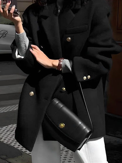 Metal-Detail Lapel Blazer Ceket