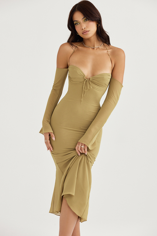 Naomi Halter Midi Elbise