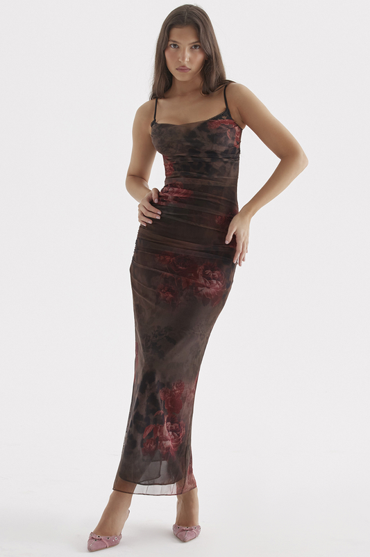 Nalini Printed Midi Elbise